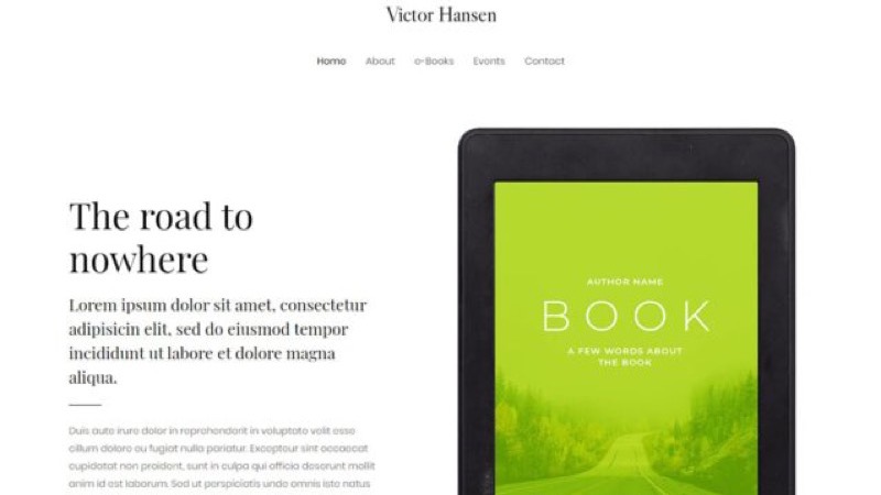Design E-Book-Autor Website