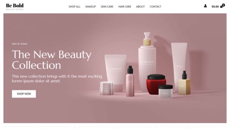 Design Kosmetik Online Shop
