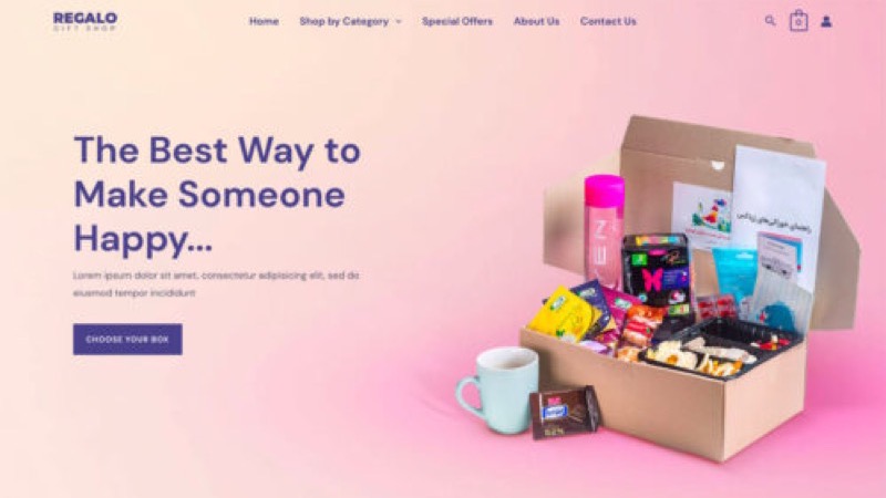 Design Website für Geschenkladen
