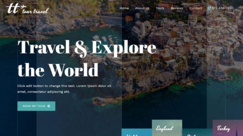 Design Website für Reisebüros