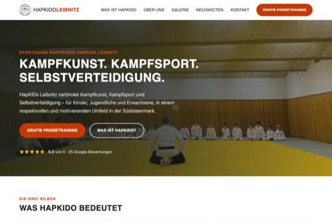 Website von Hapkido Leibnitz