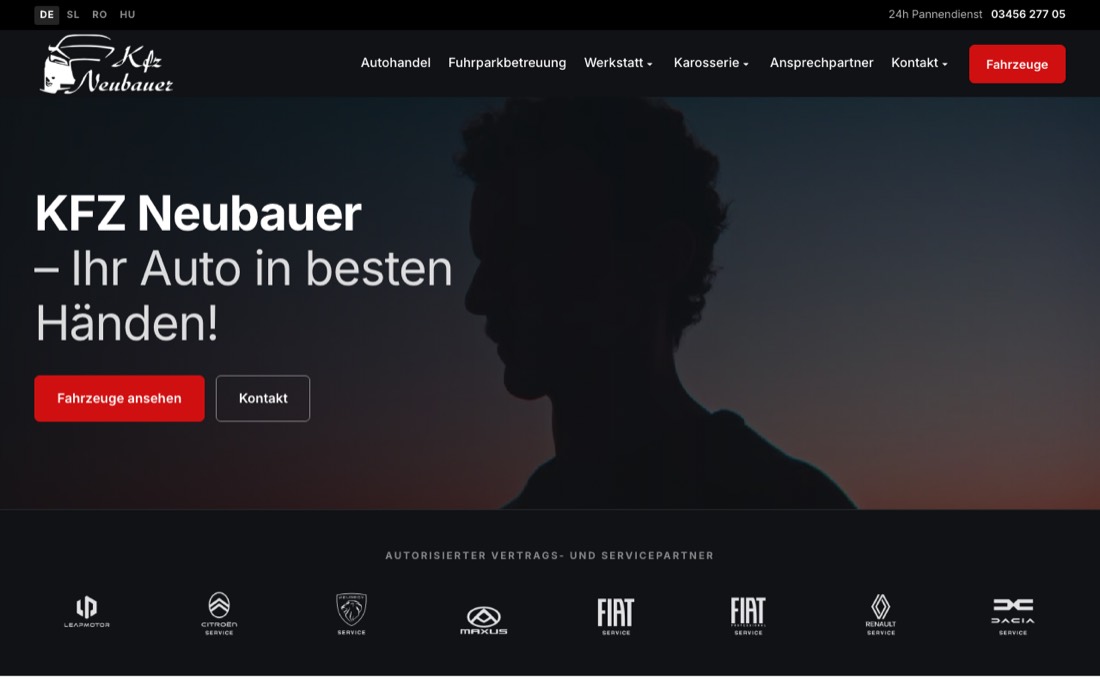 Beispiel einer von uns gebauten Website