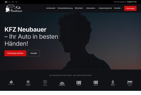Beispiel: Website von KFZ Neubauer